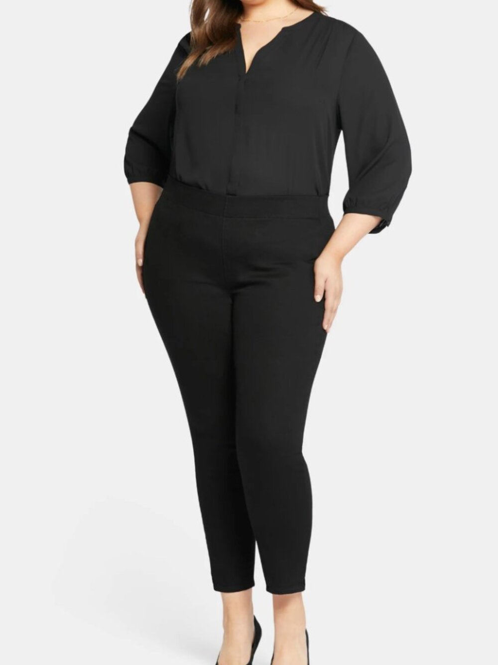 NWT NYDJ Alina pull on ankle jean, Black, 26W